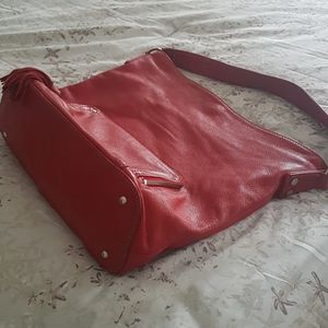 Red leather Danier purse